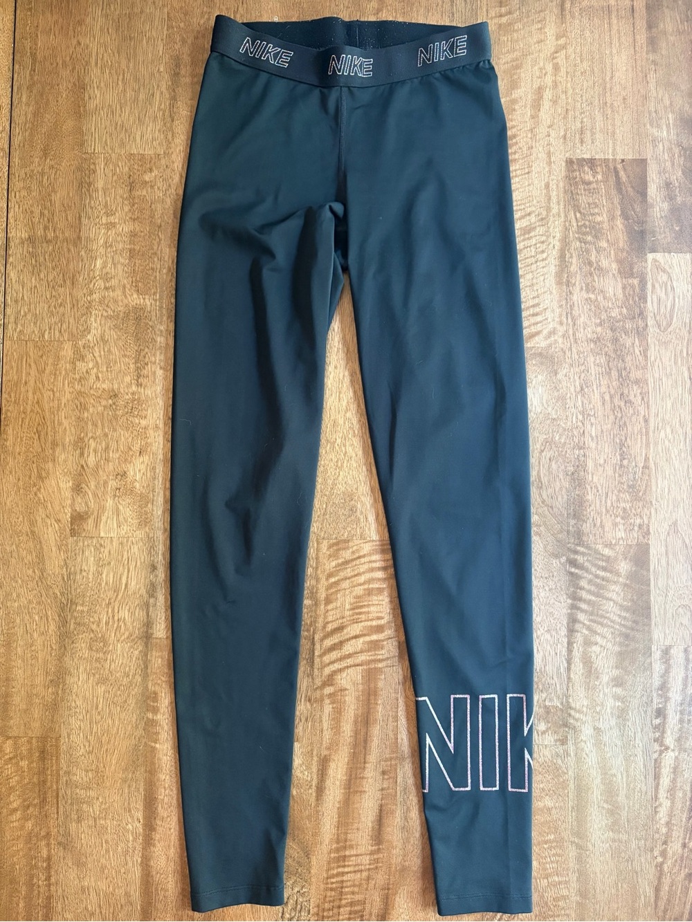 Nike Black Logo-Trim Women’s Performance Leggings